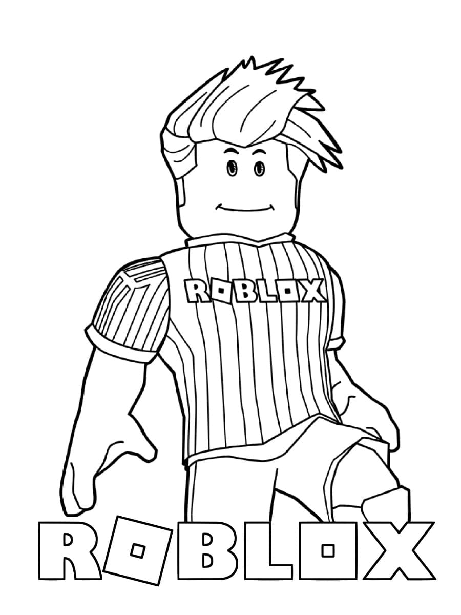 Online coloring book: Coloring page Roblox soccer player